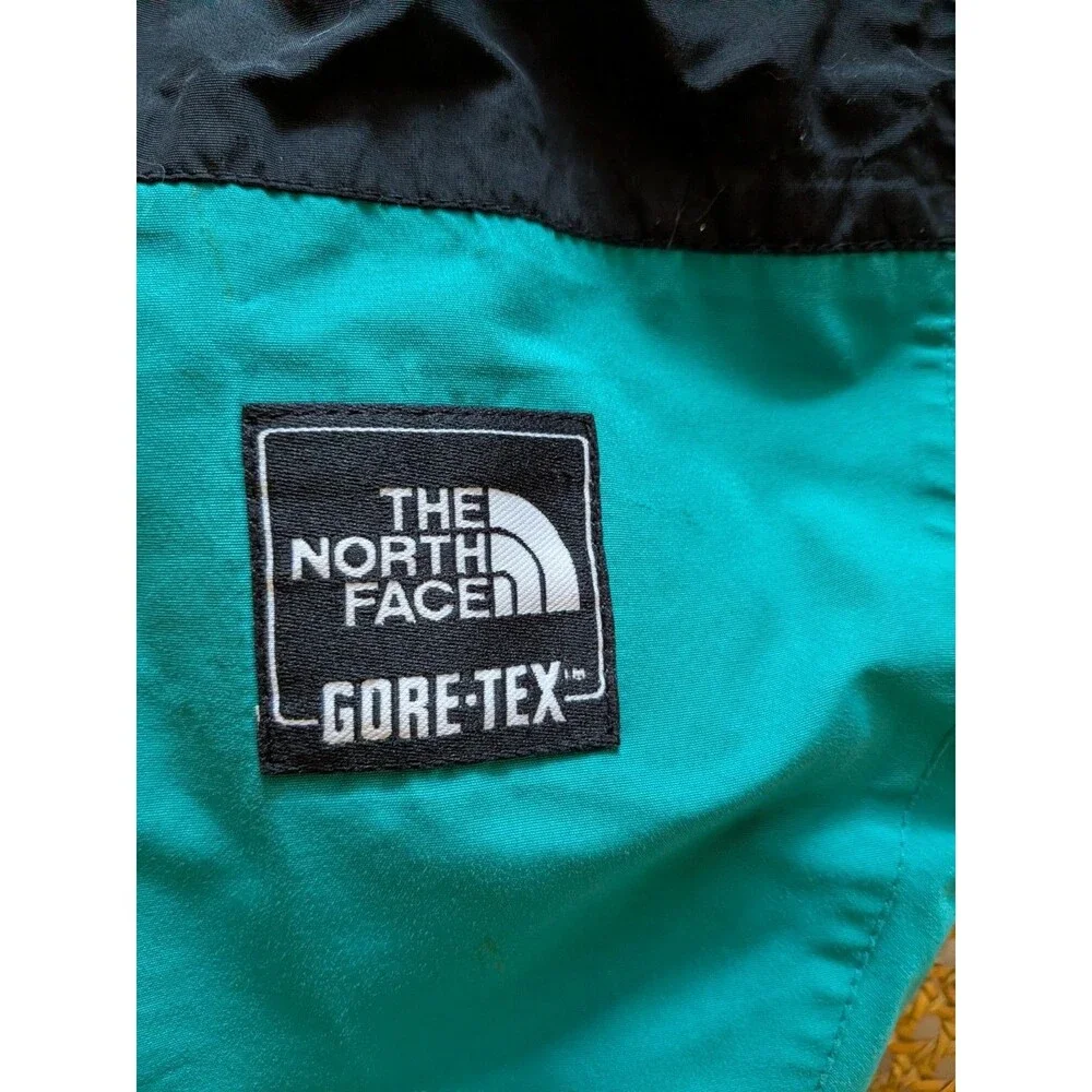 Vintage The North Face Jacket Gore Tex Colorblock Teal Black Large 90s Arapahoe